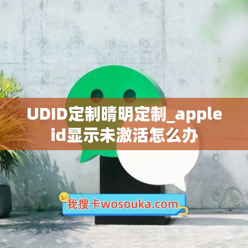 UDID定制晴明定制_appleid显示未激活怎么办