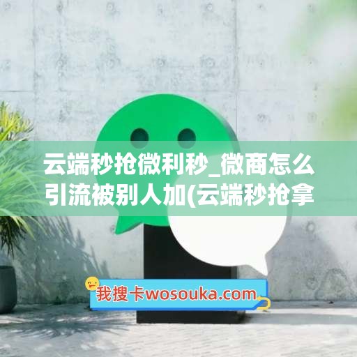 云端秒抢微利秒_微商怎么引流被别人加(云端秒抢拿货平台)